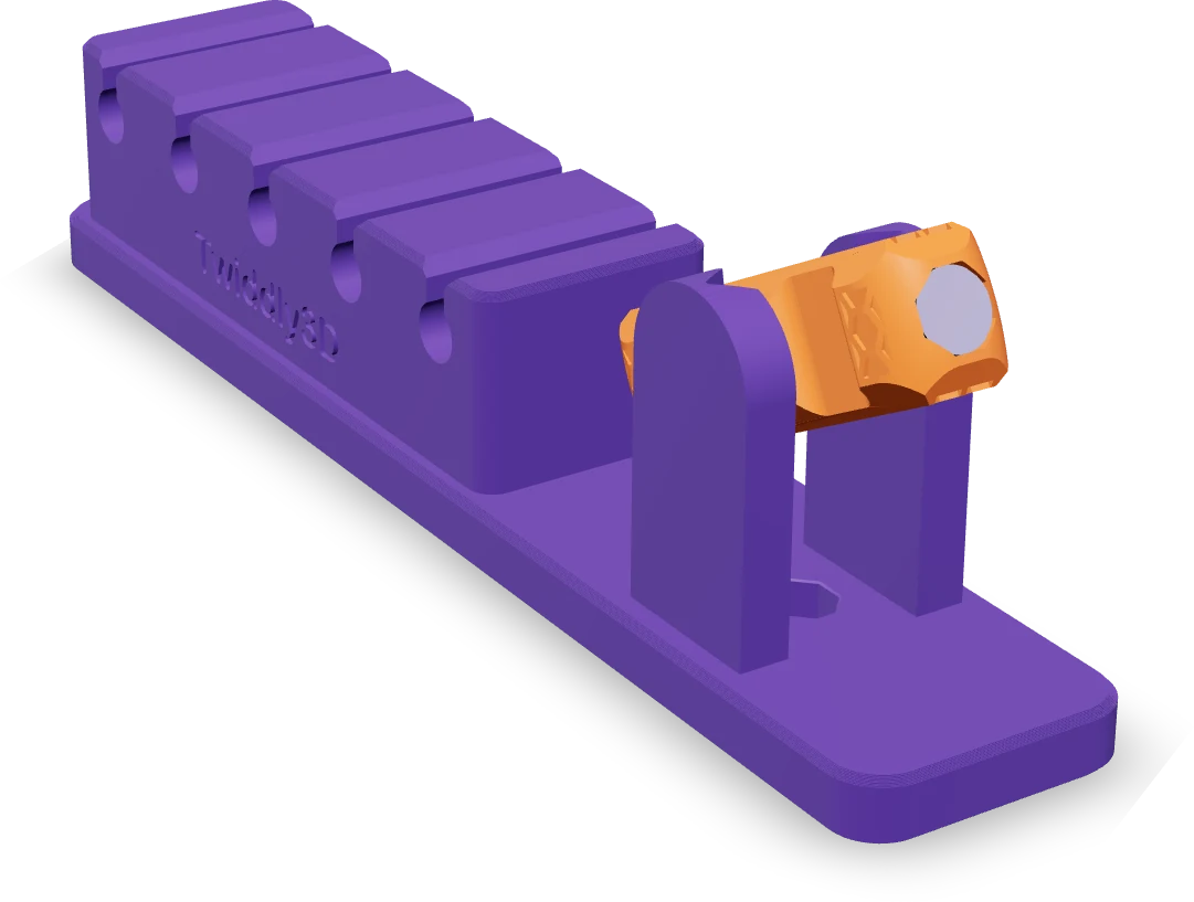 Cable organizer, rendered from the print file