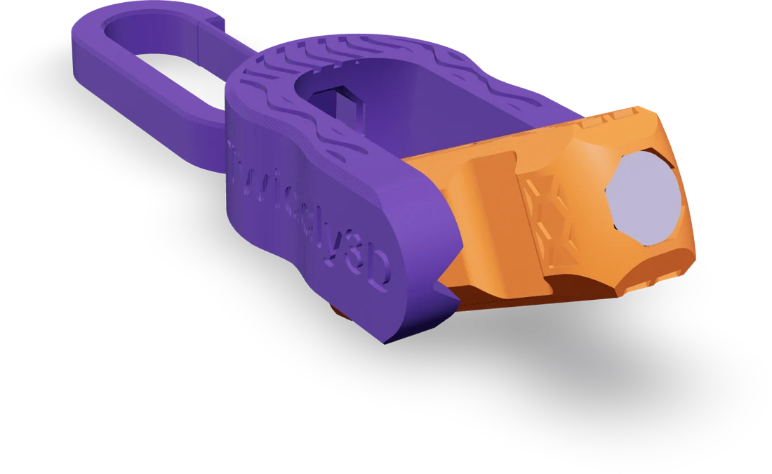 Carabiner, rendered from the print file