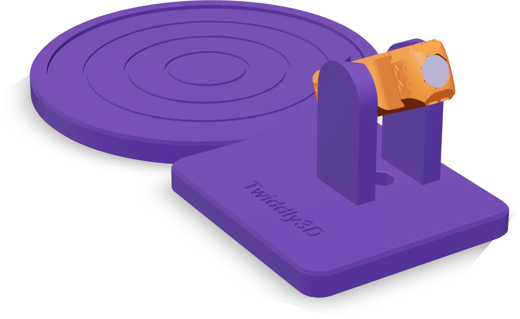 Coaster, rendered from the print file