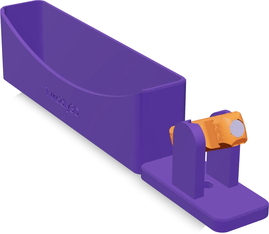 Glasses tray, rendered from the print file