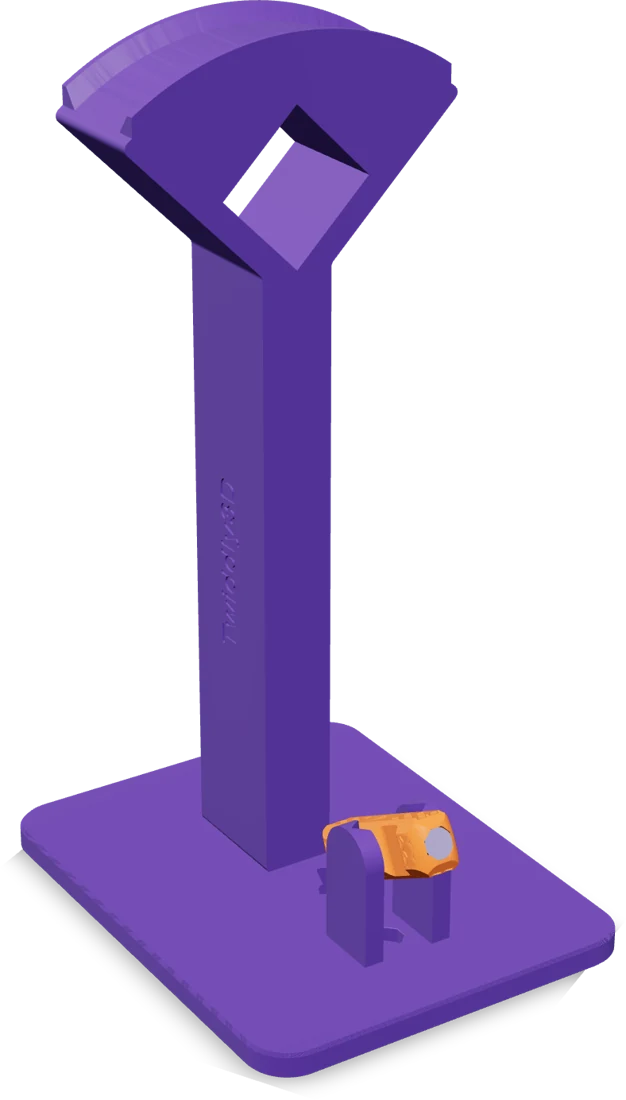 Headphone stand, rendered from the print file