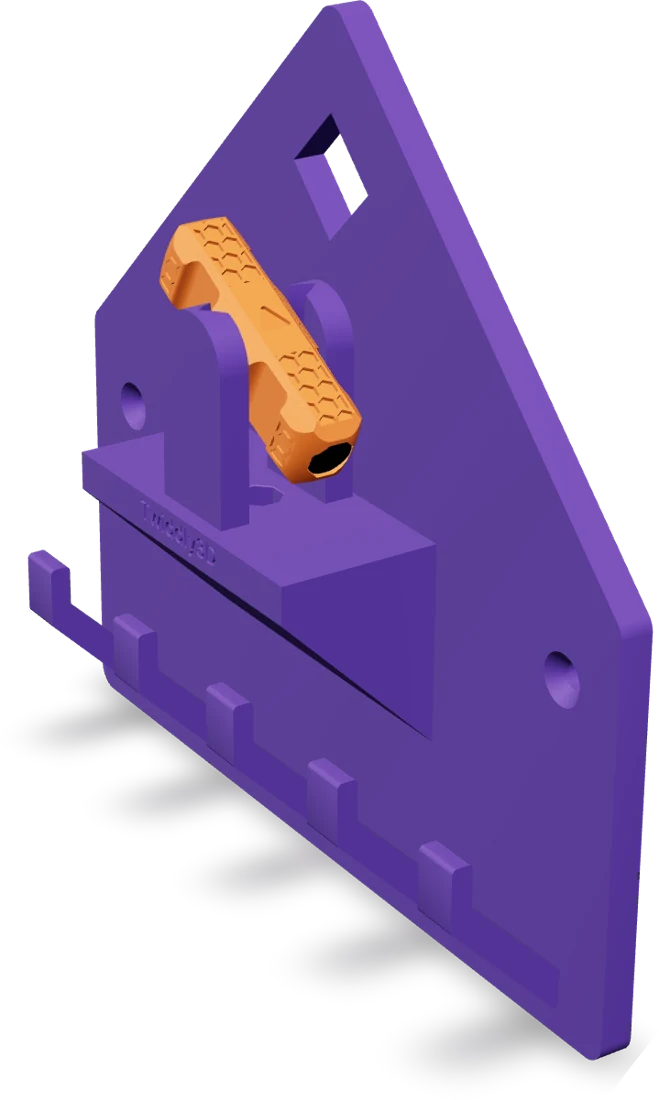 Key hanger, rendered from the print file