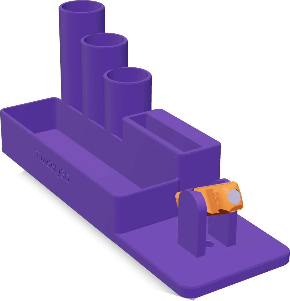 Desk organizer, rendered from the print file