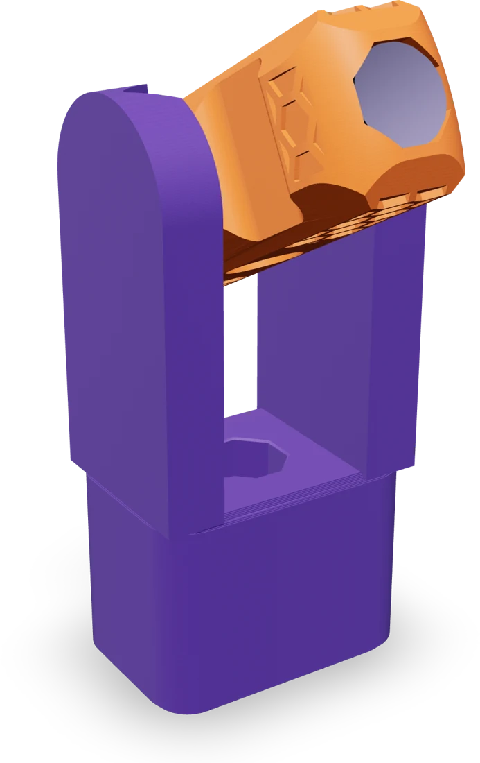 Pen topper, rendered from the print file