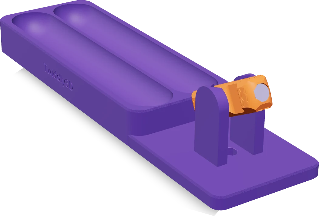 Pen tray, rendered from the print file