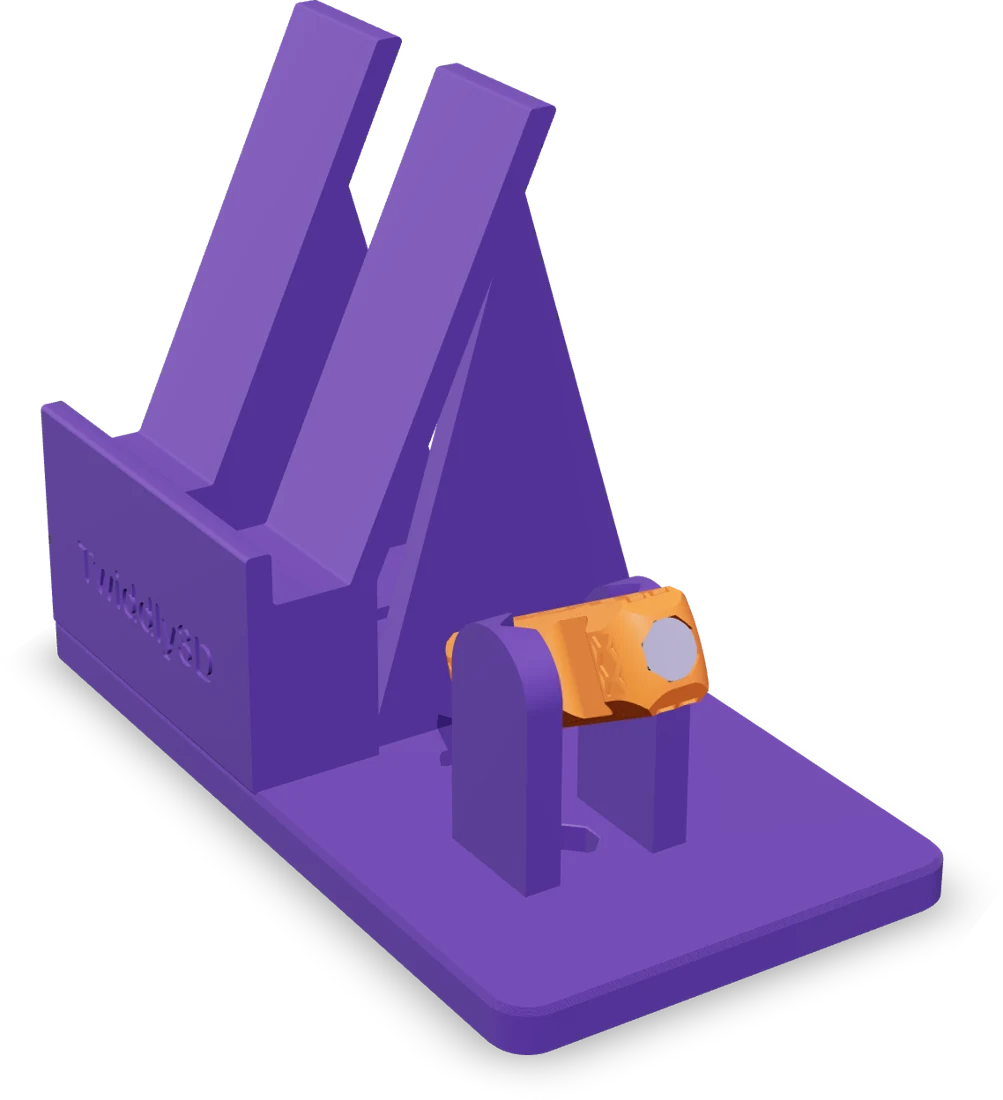 Phone stand, rendered from the print file