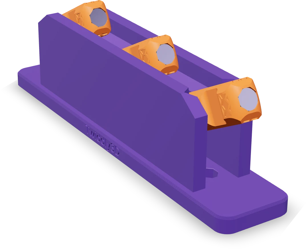 Rail slider, rendered from the print file