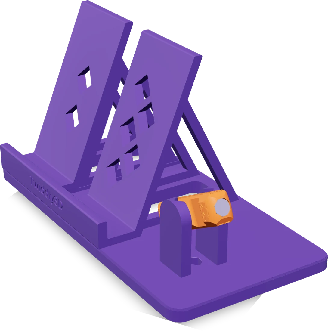 Tablet stand, rendered from the print file