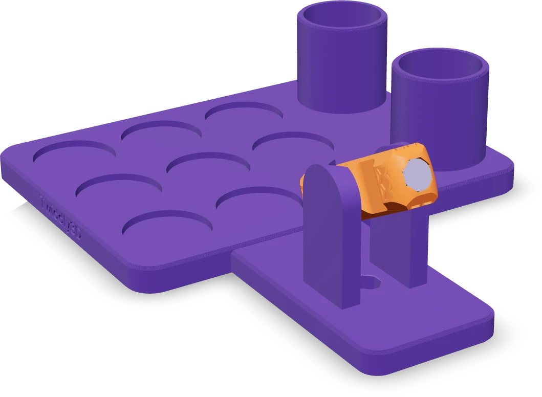 Tic-tac-toe board, rendered from the print file